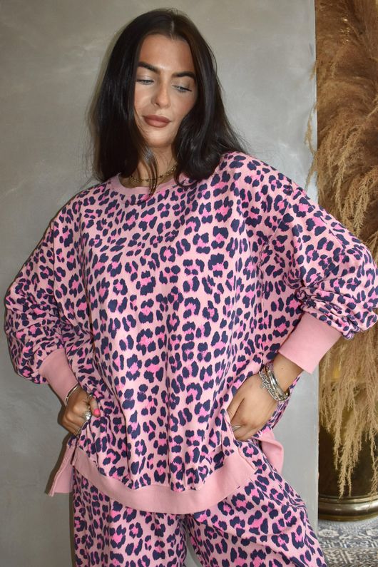 Lagen Zanzibar Chill Sweatshirt Candy & Navy /17=